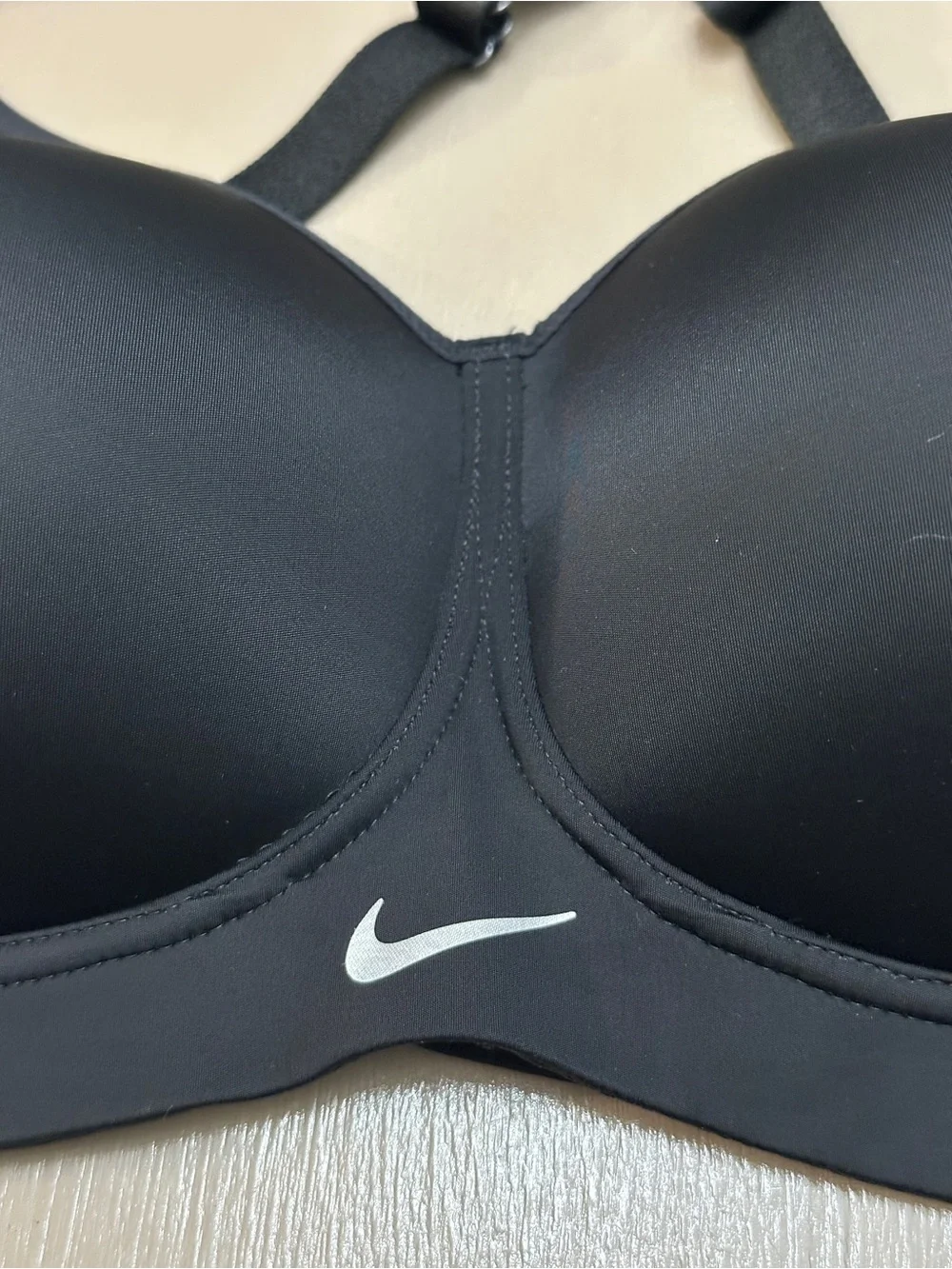 Nike Dri-FIT High Support Molded Sports Bra Black 36C Racerback Padded